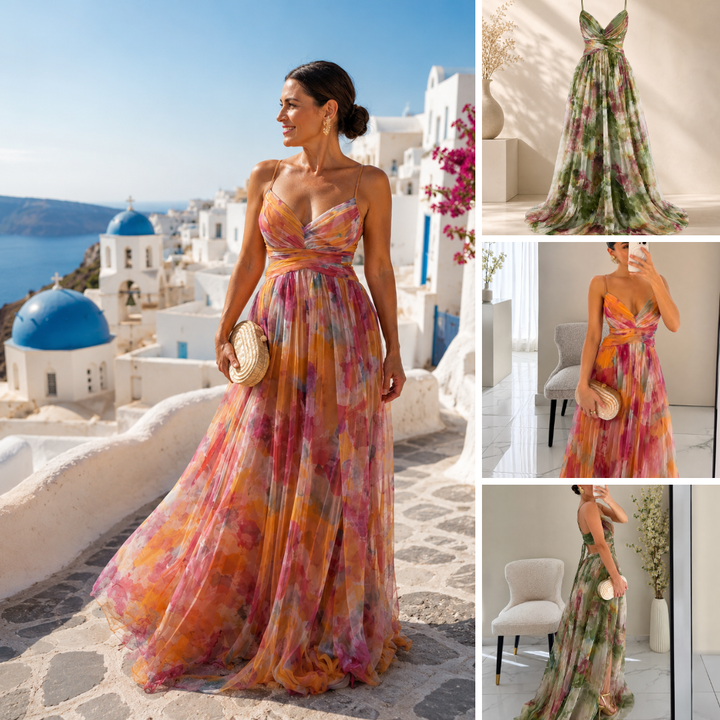 Santorea | Enchanted Floral Maxi Dress