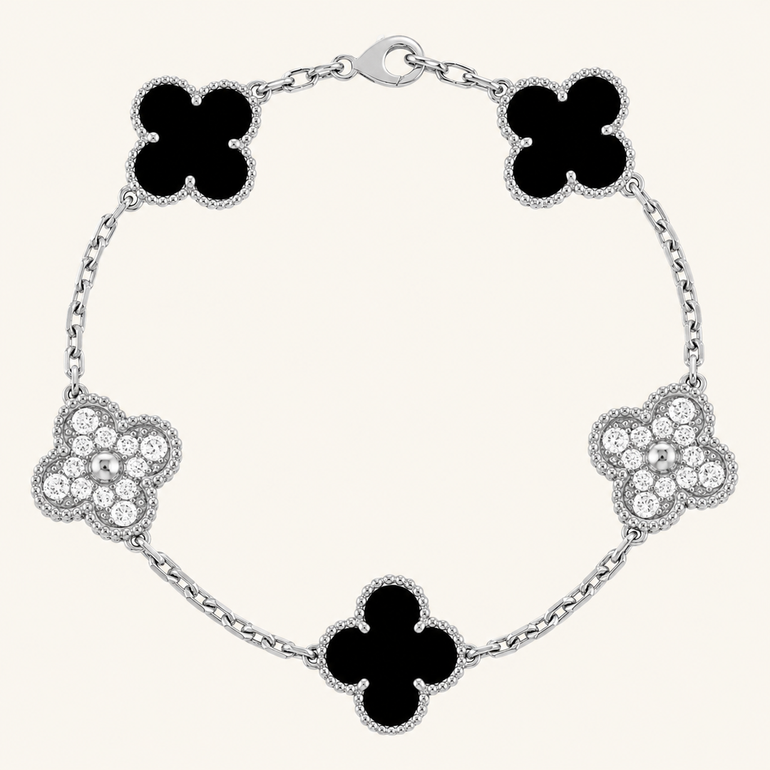 CLOVER | Black/Silver Bracelet Prestige