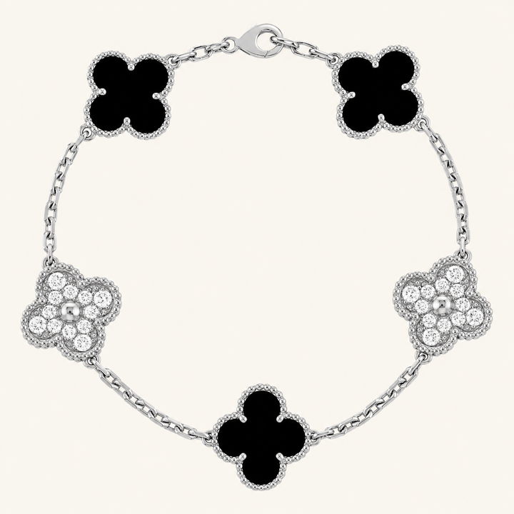 CLOVER | Black/Silver Bracelet Prestige