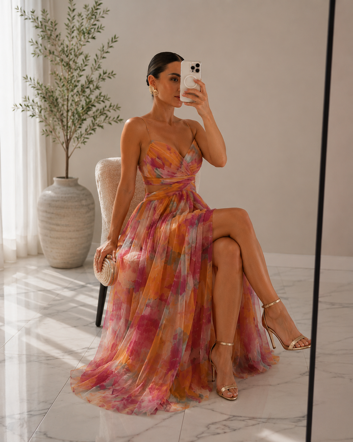 Giselle | Μακρύ Φλοράλ Φόρεμα