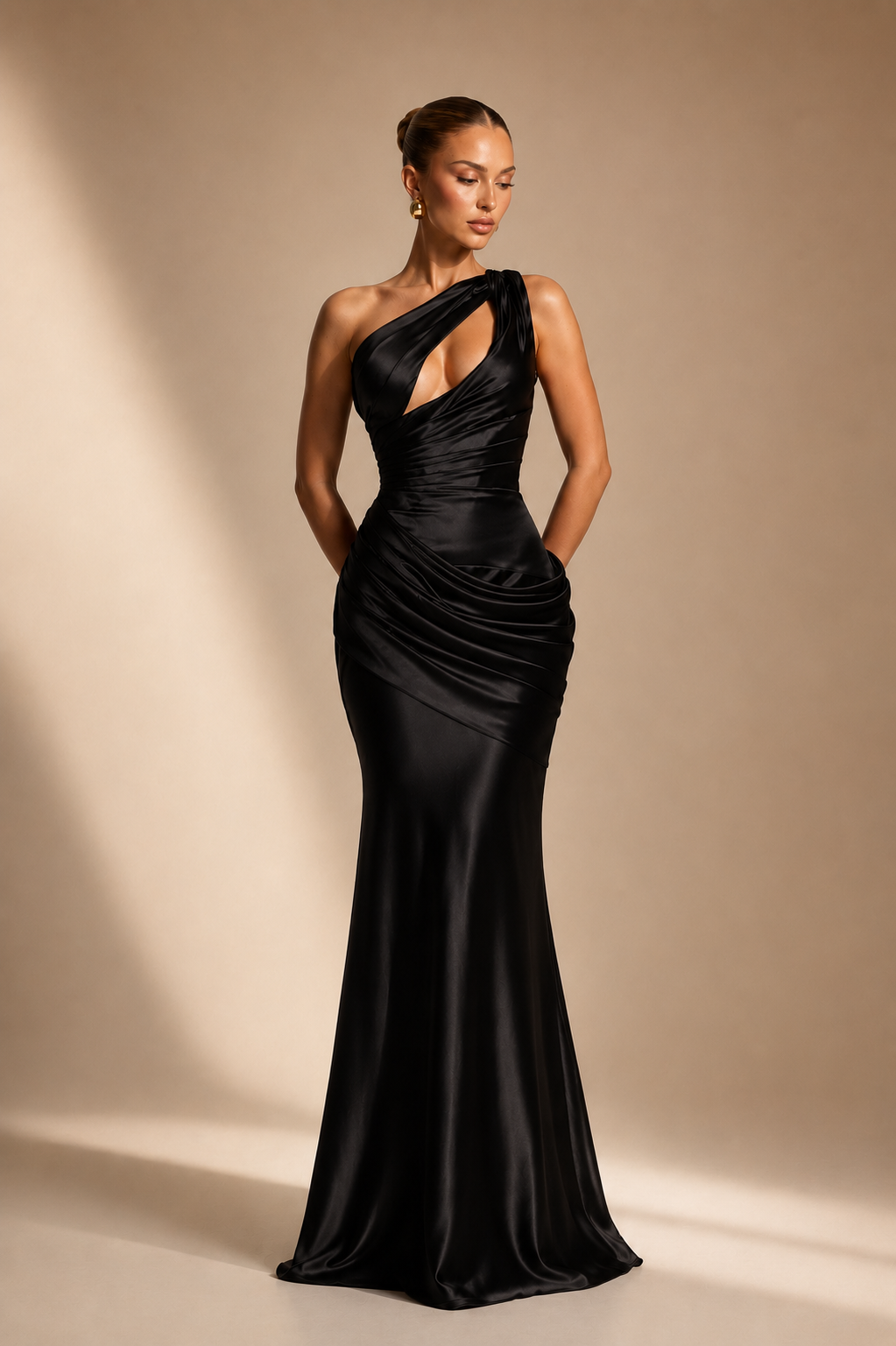 Emina Maxi Dress - Light Satin