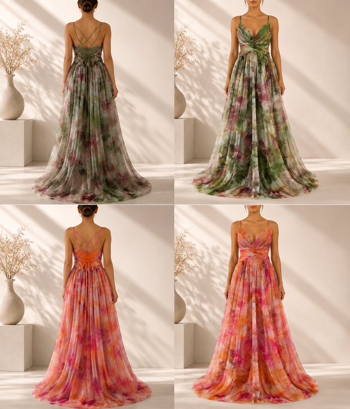 Santorea | Enchanted Floral Maxi Dress