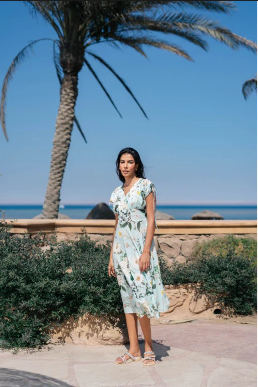 Luna Bloom Floral Midi Dress