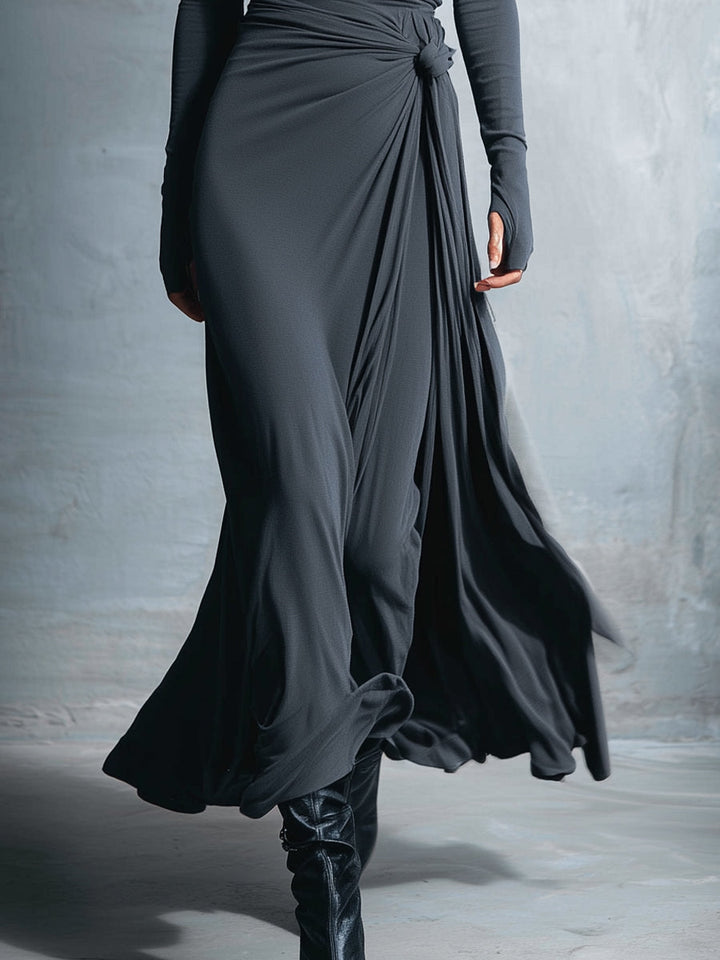 Alba | Maxi Φόρεμα με Πλαϊνό Κόμπο