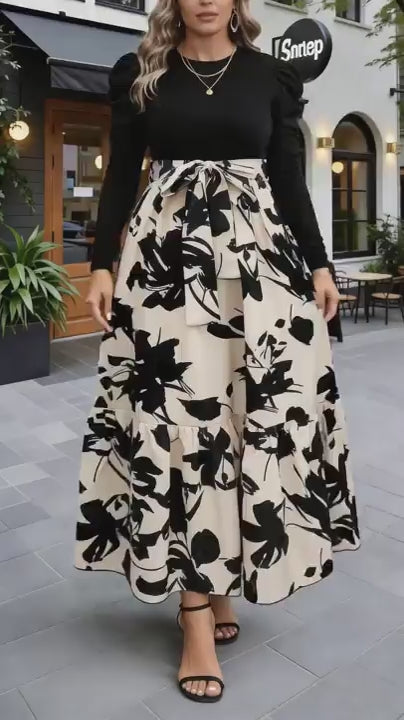 Monroe Noir Floral Maxi Dress